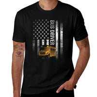 School Bus Driver Usa American Funny Bus Driver Gift  Cotton T-Shirt