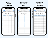 Digital Travel Phone Planner Blue