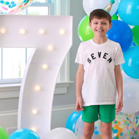 Birthday Number - Block Font - Child Tee