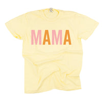 Butter Comfort Colors® - MAMA + Smiley on Back (Pink and Orange)