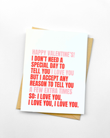 Sweet Valentine's Day Card I Love You Card
