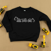 3 IN A ROW - CONSTRUCTION TRUCKS - Child Sweater