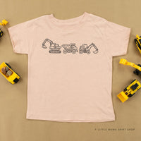 3 In a Row - Construction Trucks - Child Tee