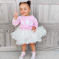 BIRTHDAY NUMBER - BLOCK FONT - Child Sweater