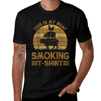 Funny This Is My Meat Smoking Mens BBQ Barbeque Dad  Graphic-printed T-Shirt