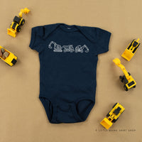 3 In a Row - Construction Trucks - Child Tee