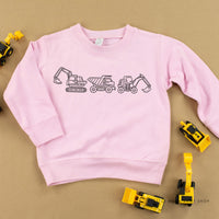 3 IN A ROW - CONSTRUCTION TRUCKS - Child Sweater