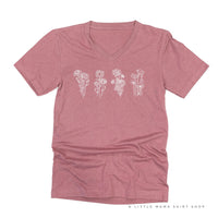 4 Across Birth Flowers - Build Your Own - Unisex Tee