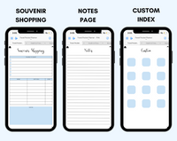 Digital Travel Phone Planner Blue