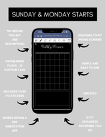 Digital Phone Planner Dark Mode