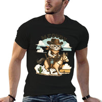 Meowdy Partner Cat Cowboy Horse Howdy Funny Country Western  Tagless Design T-Shirt