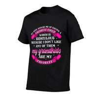 My Grandkids Are My Favorite Tshirt Funny Grandparents Gifts  Rolled Sleeves T-Shirt