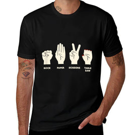 Rock Paper Scissors Table Saw - Funny Carpenter Contractor  Versatile T-Shirt