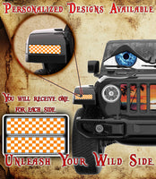 Orange and white Jl and Gladiator Turn signal decal 43