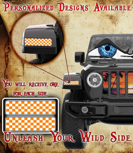 Orange and white Jl and Gladiator Turn signal decal 43