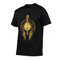 Spartan Helmet Warrior Gold Gladiator Sparta Greek Gym  Quick-drying T-Shirt