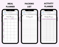 Digital Travel Phone Planner Purple