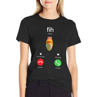 Fih Calling Accept Decline Funny Fishing Meme Fisherman  Moisture-wicking T-Shirt