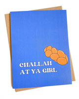 Challah At Ya Girl Cute Hanukkah Card Funny Hanukkah Cards