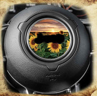 Steering wheel decal Sunflower field decal 194