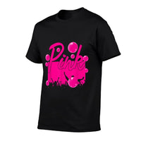 Retro Pink Personalized Name Pink For Men Women Kids Meme  Oversized Silhouette T-Shirt