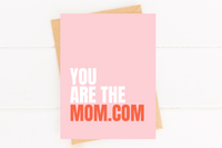 Cute Mother's Day Card Mom Dot Com Pink Mother's Day Card