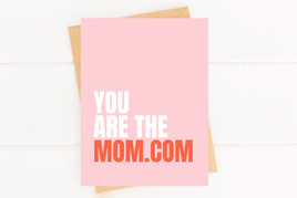 Cute Mother's Day Card Mom Dot Com Pink Mother's Day Card