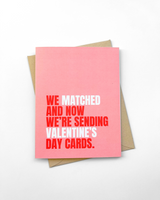 Funny Valentine's Day Card Dating App Love We Matched Card