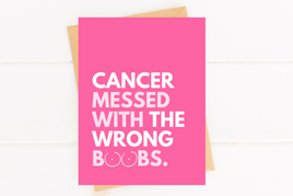 Breast Cancer Support Card Funny Cancer Card Breast Survivor Cancer Get Well