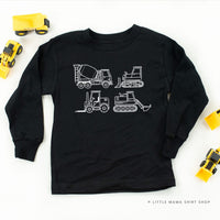 4 Construction Trucks - Child Long Sleeve Tee