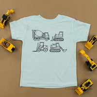 4 Construction Trucks - Child Tee