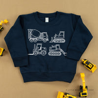 4 CONSTRUCTION TRUCKS - Child Sweater