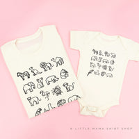 4x4 ZOO ANIMALS - Set of 2 Matching Shirts