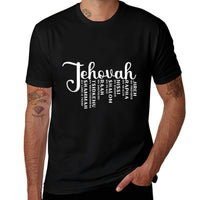 Jehovah Names of God 7 Names of God Christian Jewish Faith  Oversized Silhouette T-Shirt