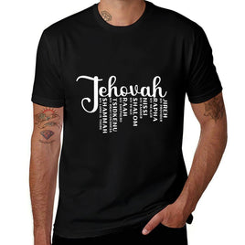 Jehovah Names of God 7 Names of God Christian Jewish Faith  Oversized Silhouette T-Shirt