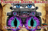 Purple and teal for a round headlight. 53