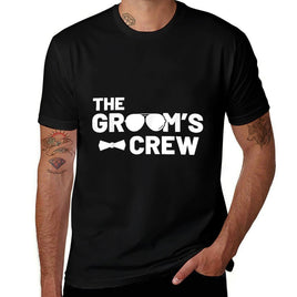 Groomsmen Groom Squat Men Bachelor Supplies Party Wedding  Classic T-Shirt