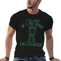 Yall Mind If I Do Some Lollygaggin Funny Cowboy Frog  Trendy Pattern T-Shirt