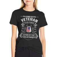 Grumpy Old Veteran  Slim-fit Cut T-Shirt