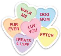 Dog Mom Valentine's Candy Sticker