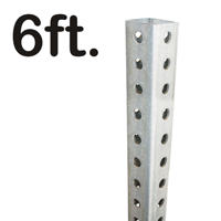 8' - Galvanized Steel Square Post (1.5" Wide)