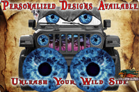 Blue eyes for a round headlight decal 60