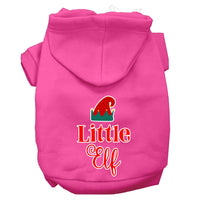 Christmas Pet Hoodie Screen Printed, "Little Elf"