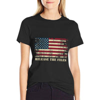 Retro RELEASE THE FILES US Trumpf Protest Meme  Versatile T-Shirt