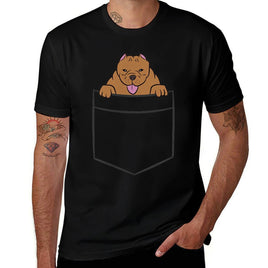 American Bully In The Pocket Cute American Bully  Fade-proof Color T-Shirt