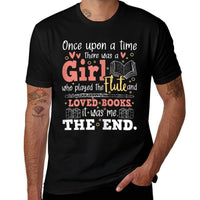 Flute Player Book Lover Flutist Marching Band Musician  Classic T-Shirt
