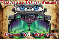 Northern lights eyes for a round headlight decal 65