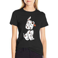 Cute Dalmatian Puppy Dog Can Hear You Men Women Girls Kids  Trendy Pattern T-Shirt