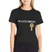 Funny Im A Little Door Key Nerdy Bad Dorky Mom Dad Kids Pun  Wrinkle-resistant T-Shirt