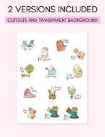Digital Spring Reminder Stickers
